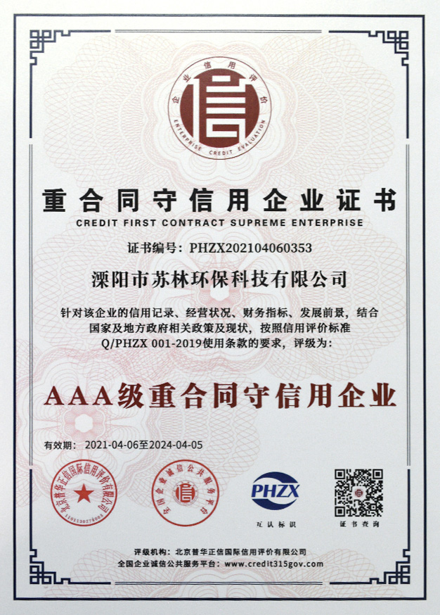 重合同守信用企業(yè)證書(shū)